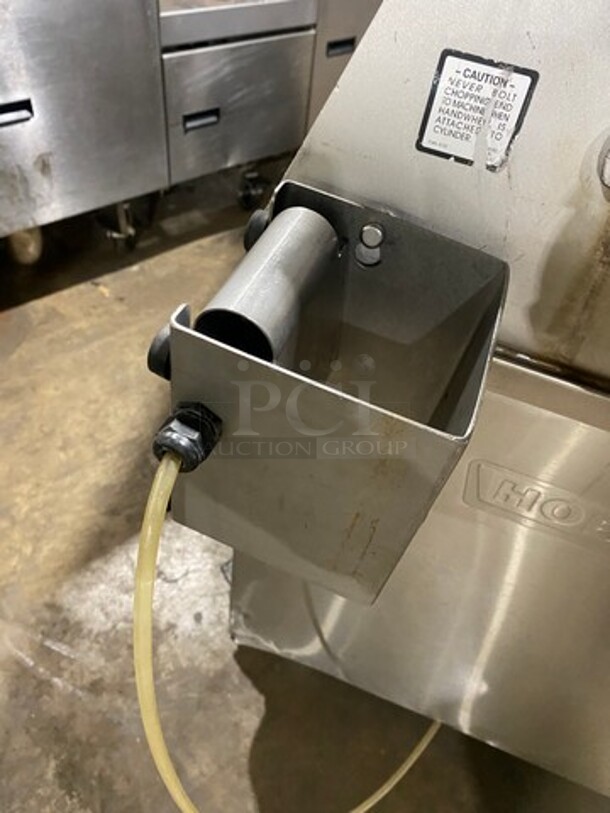 AMAZING! Hobart Commercial Floor Style Heavy Duty Meat Grinder/ Meat Mixer! With 200 LB Capacity! With Foot Pedal Control! Solid Stainless Steel! On Casters!  Model: MG2032 SN:311433265! 480V 60HZ 3 Phase! - Image 7 of 10