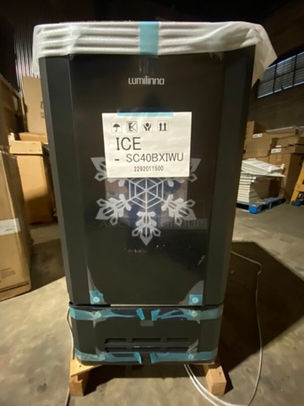 BEAUTIFUL! UNIQUE FIND! SCRATCH-N-DENT! Lumilinna Commercial Countertop/ Undercounter Single Door Slush Cooler! Using Very Precise Temperature Control, Lumilinna Can Hold Beverages Below Freezing — Without Freezing Them Solid. Water Normally Freezes At 32°F, But By Maintaining This Temperature, Lumilinna Can Store Beverages To The Coldest Temperature That Once Opened, Ice Crystals Form! Supercooled Products Crystallize When Poured, Producing A Soft Delicate Ice Slush! Model: ICESC40BXIWU SN: A19300017 115V 60HZ 1 Phase - Image 2 of 12