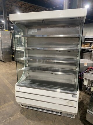 Turbo Air Commercial Refrigerated Grab-N-Go Open Case Merchandiser! With View Through Sides! With Front Cover! Model: TOM50W SN: OM50011005 120V 60HZ 1 Phase