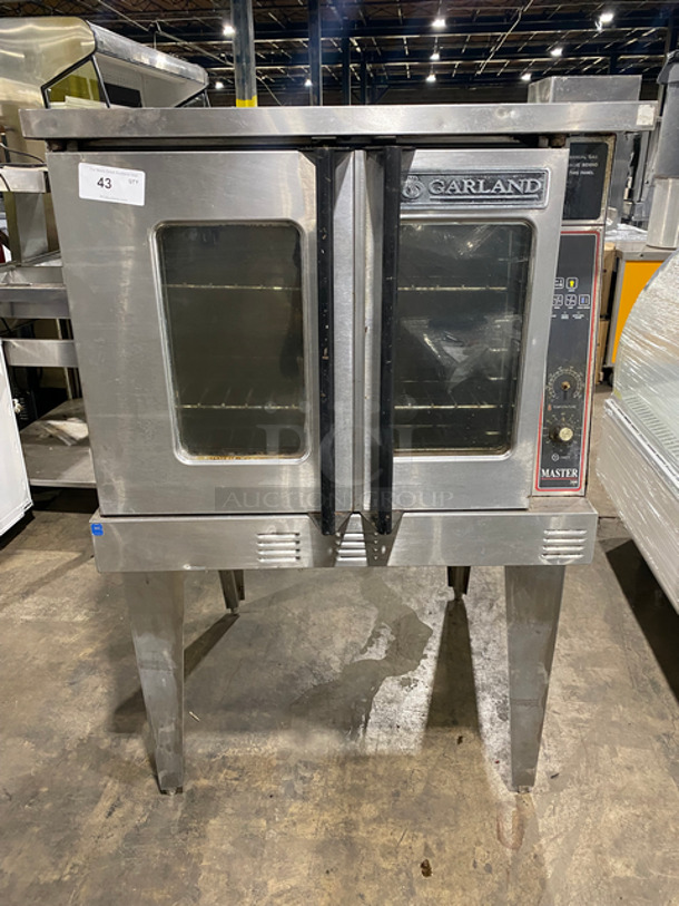 Garland Commercial Gas Powered Full Size Convection Oven! With View Through Doors! Metal Oven Racks! All Stainless Steel! On Legs!