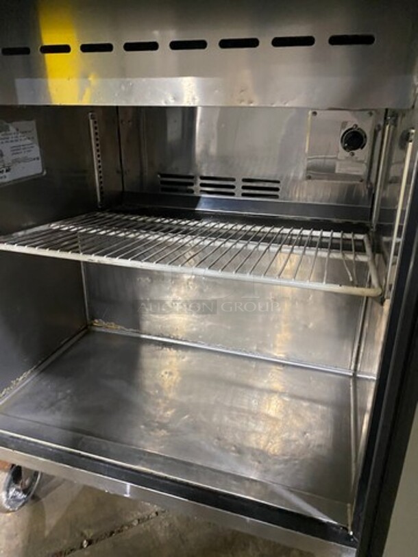 Turbo Air Refrigerated Salad Bar Island! With Double Over Head Shelf Storage! Single Door Storage Space Underneath! All Stainless Steel! On Casters! Model: MST28 115V - Image 5 of 9