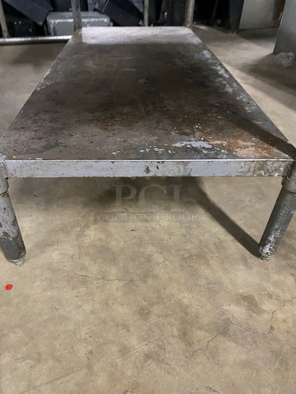 Solid Stainless Steel Work Top/ Prep Table! With Back Splash! With Storage Space Underneath! On Legs! - Image 6 of 6