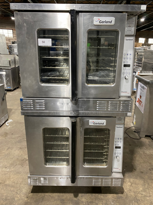 Garland Master 450 SERIES Commercial Electric Powered Double Deck Convection Oven! With View Through Doors! Metal Oven Racks! All Stainless Steel! On Casters! 2x Your Bid Makes One Unit!