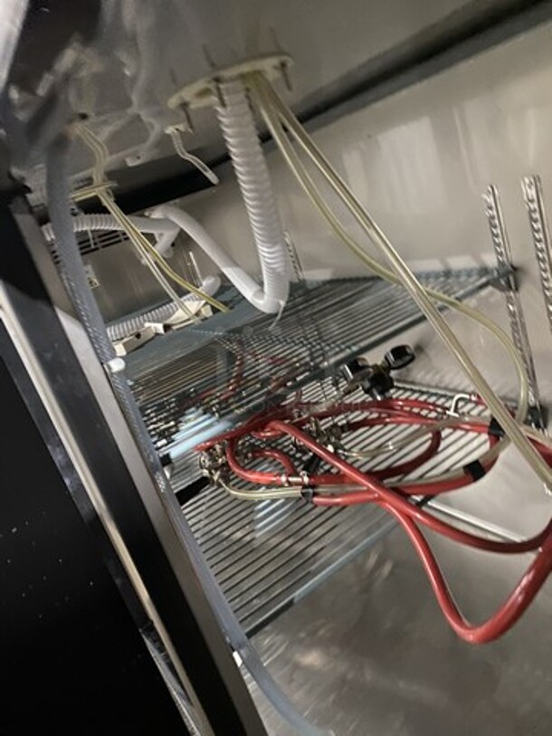 LATE MODEL! Avantco 3 Door Refrigerated 4 Tap Beer Kegerator! Model 178UDD378 Serial 913343001! 115V 1 Phase!  - Image 10 of 12