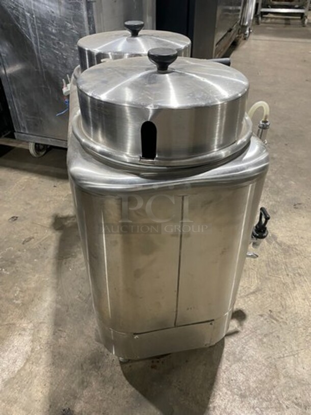 Curtis Commercial Countertop Dual Automatic Coffee Urn! All Stainless Steel! On Small Legs! Model: RU300 - Image 3 of 12