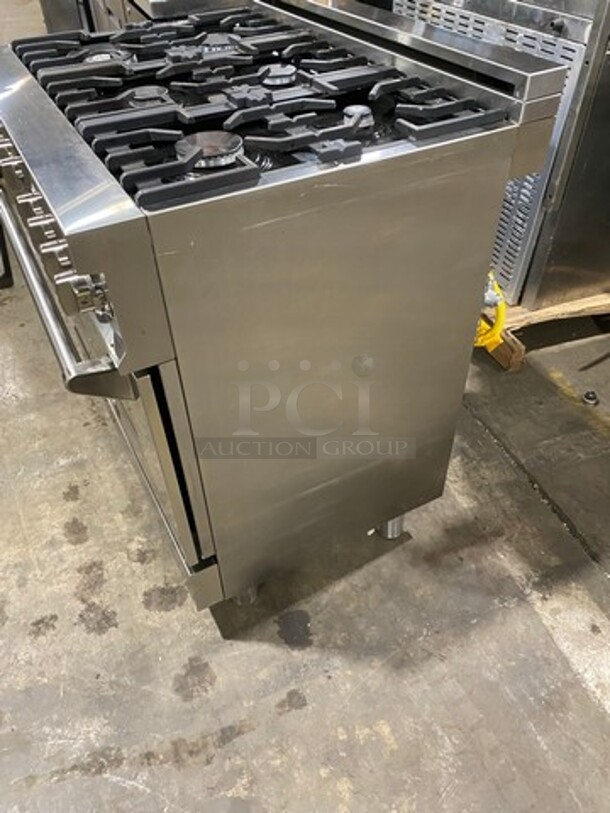 LATE MODEL! 2020 Zline Gas Powered 6 Burner Stove! With Oven Underneath! Stainless Steel! On Legs! Model: RG36 SN: 20072290130 - Image 3 of 10