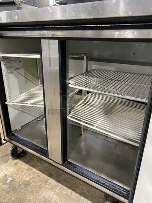 True Commercial 2 Door Lowboy/Worktop Cooler! With poly Coated Racks! All Stainless Steel! On Casters! Model: TUC36 SN: 13508645 115V 60HZ 1 Phase - Image 5 of 7