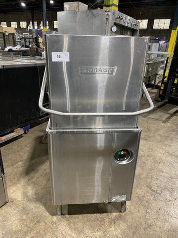 FAB! Hobart Commercial Pass-Through Heavy-Duty Dishwasher! All Stainless Steel! On Legs! Model: AM15 SN: 231100736 208/240V 60HZ 3 Phase