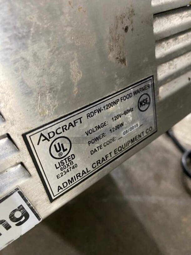 2015 Adcraft Commercial Countertop food Warmer! All Stainless Steel! Model: RDFW1200NP 120V - Image 7 of 9