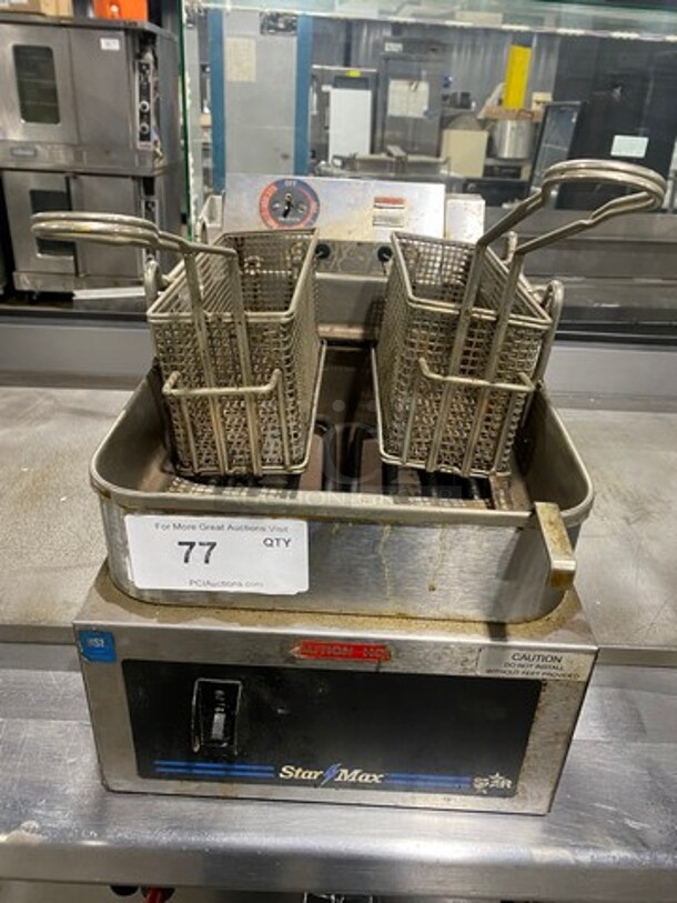 Star Max Countertop 15lb Single Pot Electric Powered Deep Fryer! All Stainless Steel! Model 515ED Serial 5ED00457! 208/240V! - Image 1 of 11