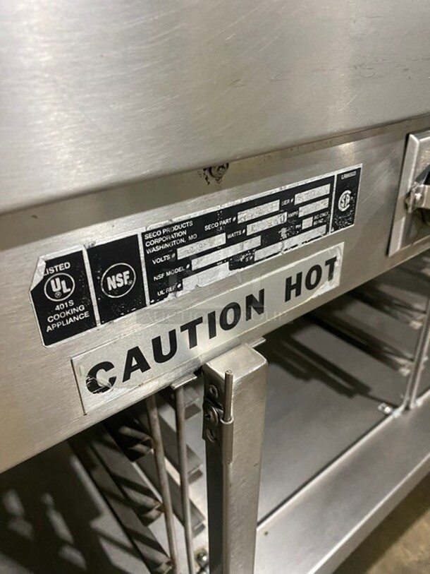 NICE! Seco Electric Powered All Stainless Steel 4 Compartment Steam Table! With Sneeze Guard!On Casters! - Image 9 of 9