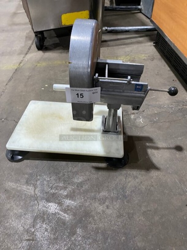 Nemco Commercial Vegetable Slicer/ Cutter Attachment! On Commercial Cutting Board! - Item #1058143
