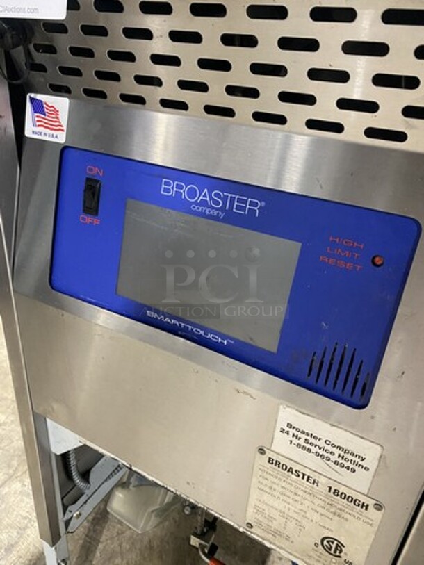 WOW! Broaster Natural Gas Powered Heavy Duty Commercial Pressure Fryer! Smart Touch Screen! MModel 1800GH Serial 86035! On Casters!  - Image 6 of 10