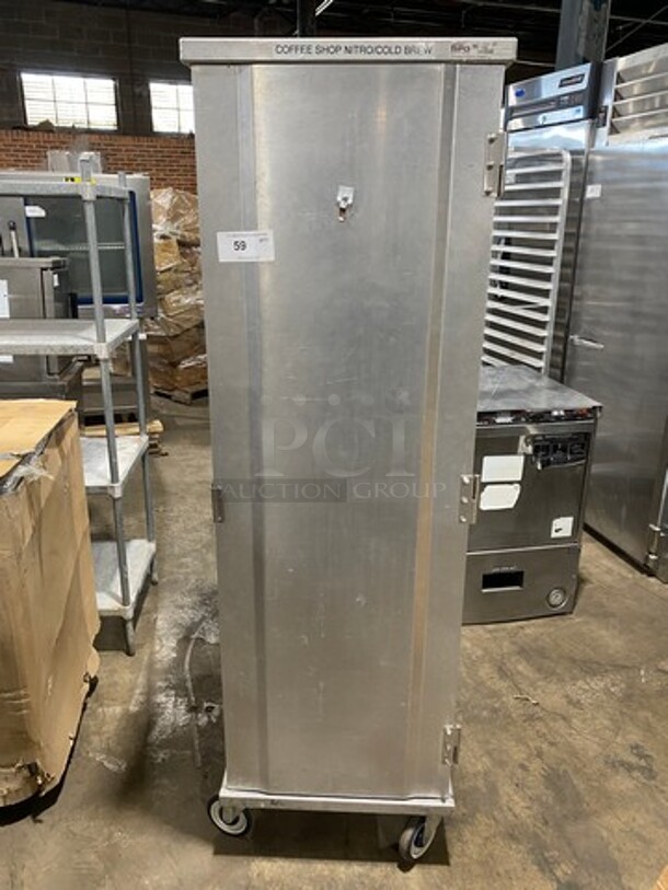 SPG Commercial Single Door Enclosed Pan Transport Rack! Solid Stainless Steel! On Casters!