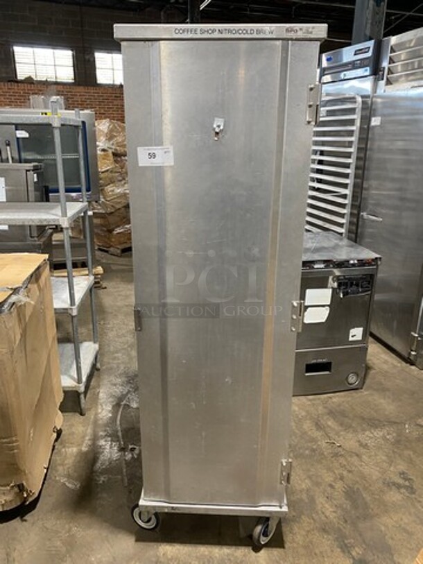 SPG Commercial Single Door Enclosed Pan Transport Rack! Solid Stainless Steel! On Casters! - Image 1 of 7