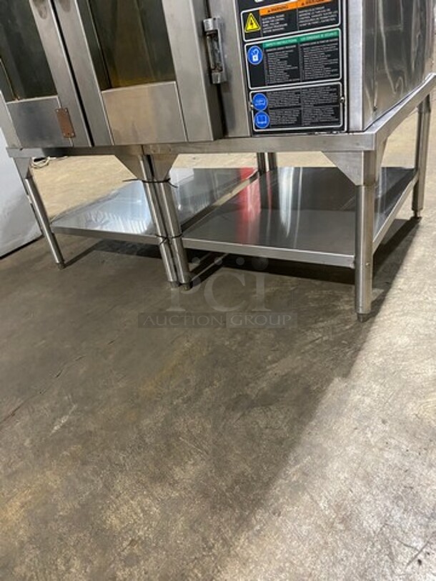 Baxter Commercial Electric Powered Mini Rotating Rack Oven! With 2 View Through Doors! Built In Pan Rack! On Equipment Stand! With Storage Space Underneath! All Stainless Steel! On Legs! Model: 0V300EM8 SN: 241007968 208V 60HZ 3 Phase - Image 9 of 11