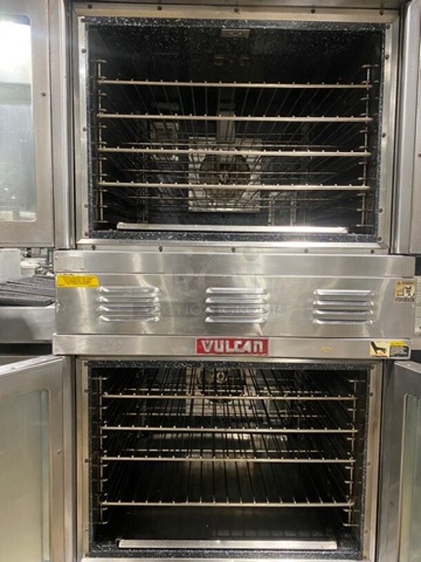 Vulcan Commercial Natural Gas Powered Double Deck Convection Oven! With View Through Doors! Metal Oven Racks! All Stainless Steel! On Casters! 2x Your Bid Makes One Unit! Model: SG1010T SN: 48068508 - Image 5 of 12