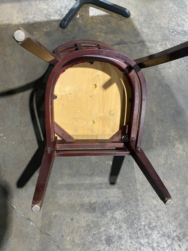 Red Cushioned Chairs! With Brown Wooden Body! 8x Your Bid! - Image 5 of 6