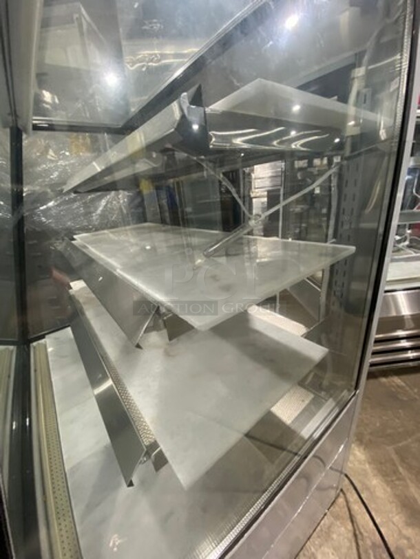 LATE MODEL! 2016 Cool Tech Commercial Bakery Case Merchandiser! With Slanted Front Glass! With Stainless Steel Shelves! With Rear Access Doors! WORKING WHEN REMOVED! Model: CMPH36HB SN: 16852 120V 60HZ - Image 6 of 8