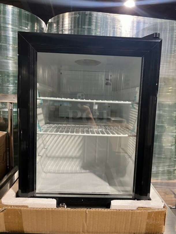 WOW! BRAND NEW! Commercial Countertop Mini Fridge Merchandiser! With View Through Door! With Poly Coated Racks! Model: G5 110/120V