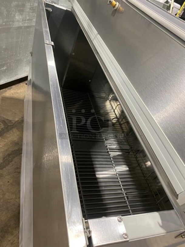 GREAT! NEW! SCRATCH-N-DENT! Beverage Air Commercial Refrigerated Milk Cooler! With Dual Side Access Doors! Stainless Steel Body! On Casters! Model: STF58 SN: 7203648 115V 60HZ 1 Phase - Image 5 of 10