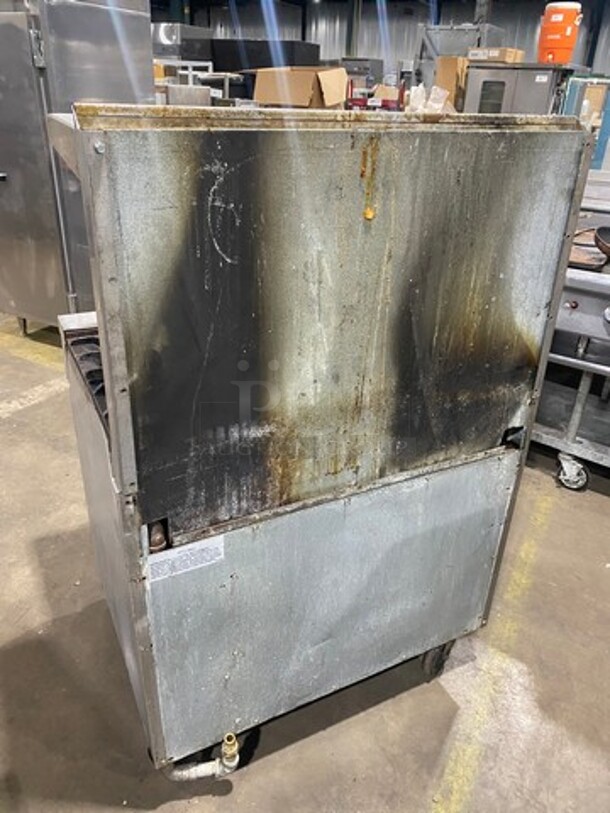 Imperial Commercial Natural Gas Powered 6 Burner Stove! With Raised Back Splash & Salamander Shelf! With Oven Underneath! All Stainless Steel! On Casters!
 - Image 3 of 10