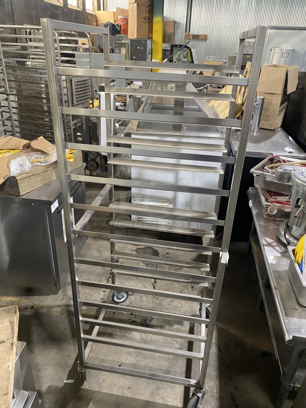 CHANNEL Metal Commercial Pan Transport Rack on Commercial Casters! MODEL: S3PR-5S SN:3538400641! - Image 1 of 4