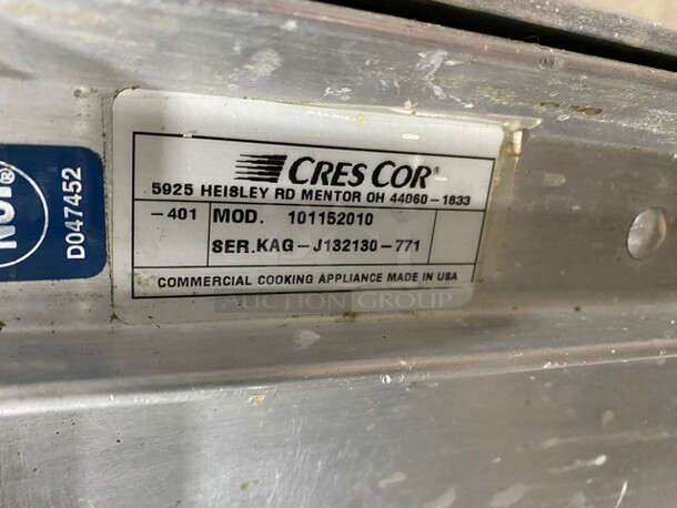 Cres Cor Half Sized Enclosed Pan Rack! All Stainless Steel! On Casters! MODEL 101152010 SN: KAGJ132130771 - Image 6 of 7