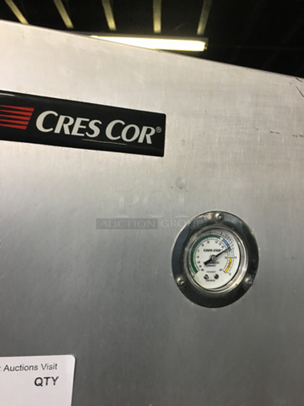 Cres Cor Commercial Refrigerated Mobile Food Cabinet! Holds Full Size Trays! With Rack Holders! All Stainless Steel! On Casters! Model: R171UA9B SN: IAA-K5660C 120V 60HZ 1 Phase - Image 7 of 9