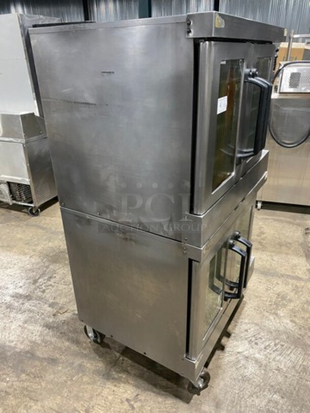 Vulcan Commercial Natural Gas Powered Double Deck Convection Oven! With View Through Doors! Metal Oven Racks! All Stainless Steel! On Casters! 2x Your Bid Makes One Unit! Model: VC4GD167 SN: 48159620 - Image 2 of 10