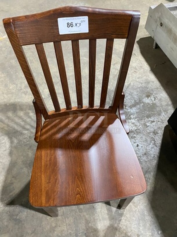 Brand New! Napa Solid Wood Walnut Finish Dining Chair! 3 X Your Bid! - Image 5 of 6