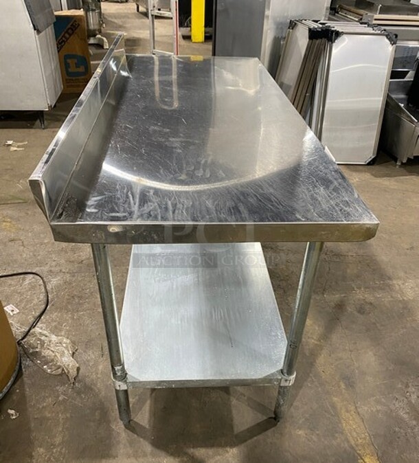Stainless Steel Worktable! With Backsplash And Undershelf! - Image 4 of 6
