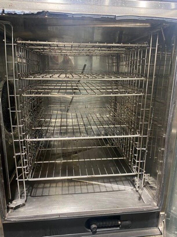 WOW! Electrolux Air-O-Steam Natural Gas Touch Line Combi Convection Oven! With View Through Door! Metal Oven Racks! With Open Underneath Storage Space! All Stainless Steel! On Legs! Model: AOS102GTP1 SN: 20404001 - Image 5 of 12