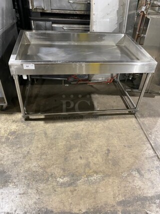 Commercial Ice Cooled Cold Pan! With Drain! All Stainless Steel! On Legs!
