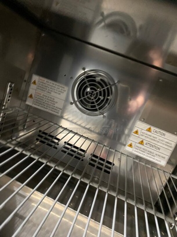 Turbo Air Commercial Single Door Lowboy/ Worktop Cooler! All Stainless Steel! Model: MUR28N711S SN: H2K0U2REX0762 115V 60HZ 1 Phase - Image 6 of 8