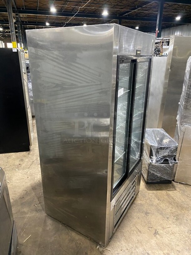 2016 Cooltech Commercial 2 Door Reach In Cooler Merchandiser! With Poly Coated Racks! With View Through Doors! All Stainless Steel! Model CMPH38SG Serial W122615! 120V! - Image 2 of 8