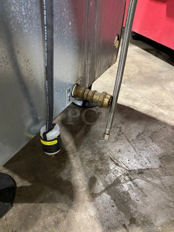 COOL! LATE MODEL! Hoshizaki Commercial Ice Maker Machine! With Commercial Ice Bin! All Stainless Steel! On Legs! 2x Your Bid Makes One Unit! WORKING WHEN REMOVED! Model: KM350MAJ SN: H00828K 115V 60HZ 1 Phase - Image 8 of 9