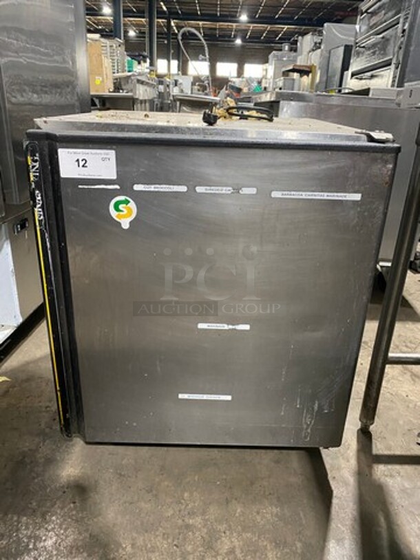 Silver King Commercial Single Door Undercounter Cooler! With Poly Coated Racks! All Stainless Steel! On Casters! WORKING WHEN REMOVED! Model: SKR27A SN: SBBG106686A 115V