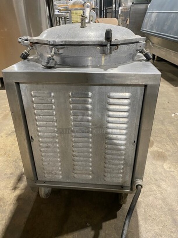 Smokaroma Commercial Electric Powered Pressure BBQ Cooker/ Smoker! All Stainless Steel! On Casters! Model: CU200F SN: 6118 208V - Image 3 of 9