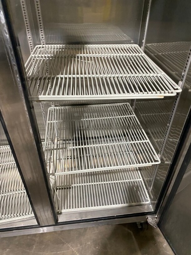 Turbo Air Commercial 2 Door Reach In Freezer! With Poly Coated Racks! Solid Stainless Steel! Model: M3F472 SN: M3F4L76034 115V  - Image 6 of 10
