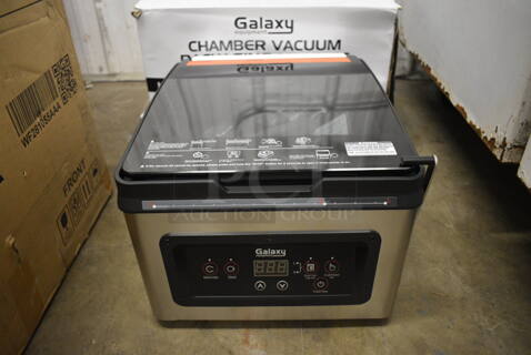 BRAND NEW IN BOX! Galaxy 177GVMC10 Metal Commercial Countertop Chamber Vacuum Sealer. 120 Volts, 1 Phase. 12x16x9