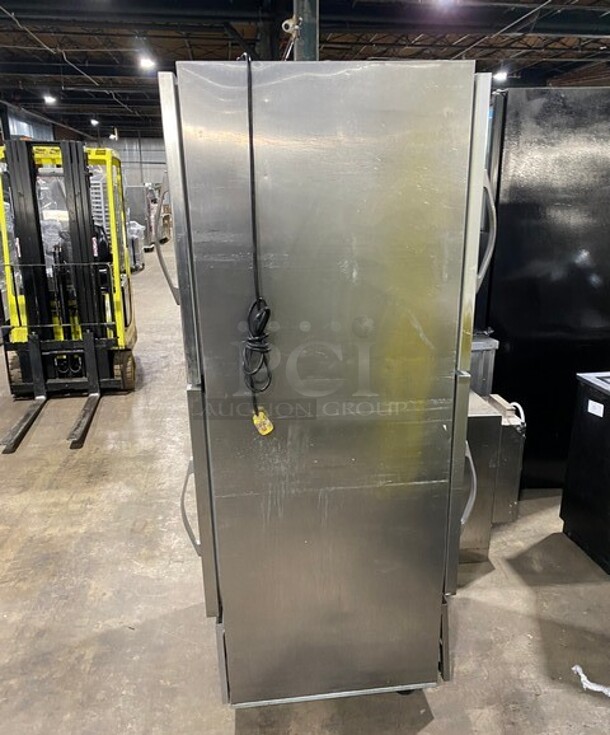 COOL! Beverage Air Half Glass Half Solid Pass-Thru Cooler! MODEL RID18HGS26BO SN: 11909997 115V 1PH - Image 3 of 9