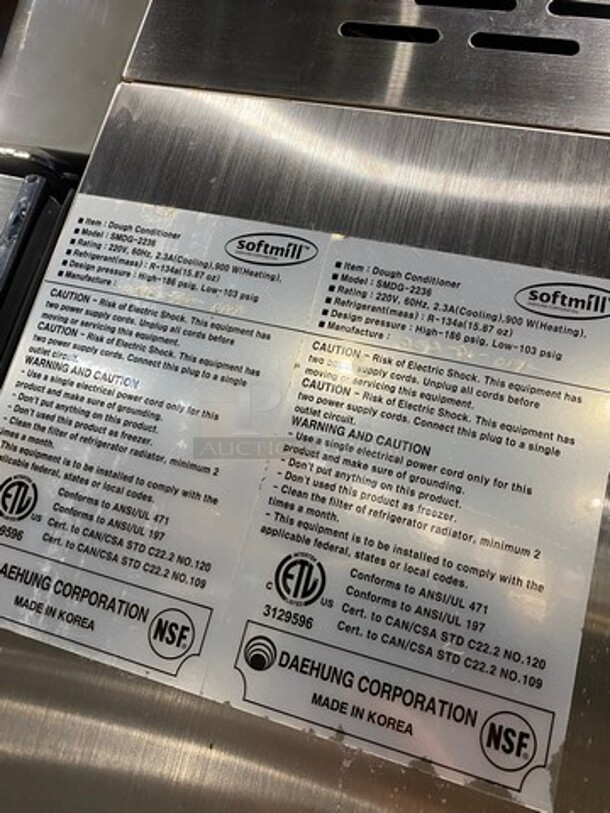 Softmill Commercial Split Door Dough Conditioner/Dough Retarder! Solid Stainless Steel! Model: SMDG2236 220V - Image 5 of 10