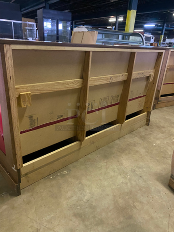 NEW! Single Sided Red Cushioned Booth Seat! With Wooden Outline! Perfect For Up Against The Wall! Can Be Connected To Any Of The Booths LIsted! - Image 4 of 8