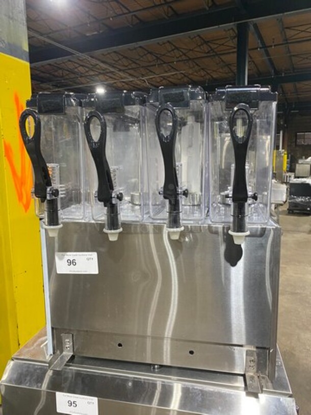 Commercial Countertop 4 Hopper Refrigerated Beverage Dispenser! Model: YSJ12X4 110V - Image 1 of 9