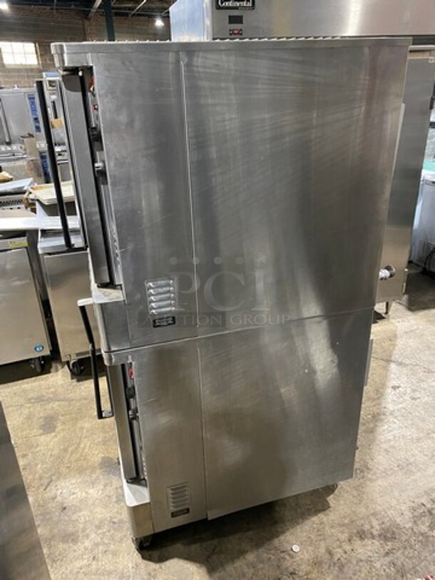 Blodgett Commercial Natural Gas Powered Double Deck Convection Oven! With View Through Doors! Metal Oven Racks! All Stainless Steel! On Casters! 2x Your Bid Makes One Unit! - Image 2 of 10