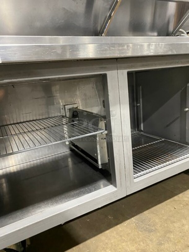 AWESOME! DELFIELD  2 Door Refrigerated Pizza Prep Table!  With Refrigerated Storage Underneath! 
 Model 18672PTBMP Serial 1905150000442 115V/60Hz/1 Phase On Casters! - Image 6 of 7