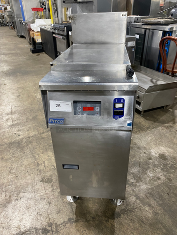 NICE! Pitco Electric Powered Commercial Pasta Cooker/Rethermalizer! With Backsplash! All Stainless Steel! On Legs! Model: SRTE SN: E17GC054848 208V 60HZ 1 Phase