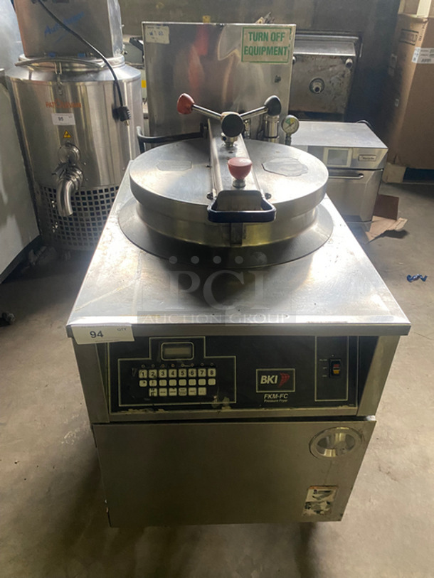 BKI Commercial Electric Powered Pressure Fryer! With Frying Basket! All Stainless Steel! On Casters! Model: FKMFC 208V 60HZ 3 Phase - Image 1 of 10