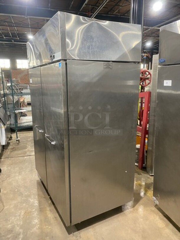 Norlake Commercial 2 Door Reach In Freezer! With Poly Coated Racks! All Stainless Steel! On Casters! Model: NF522SSS SN: 11090408 115V 60HZ 1 Phase - Image 3 of 11